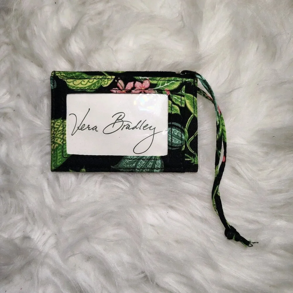Vera Bradley Compact Wallet Wristlet ID Holder Botanica Retired Pattern New